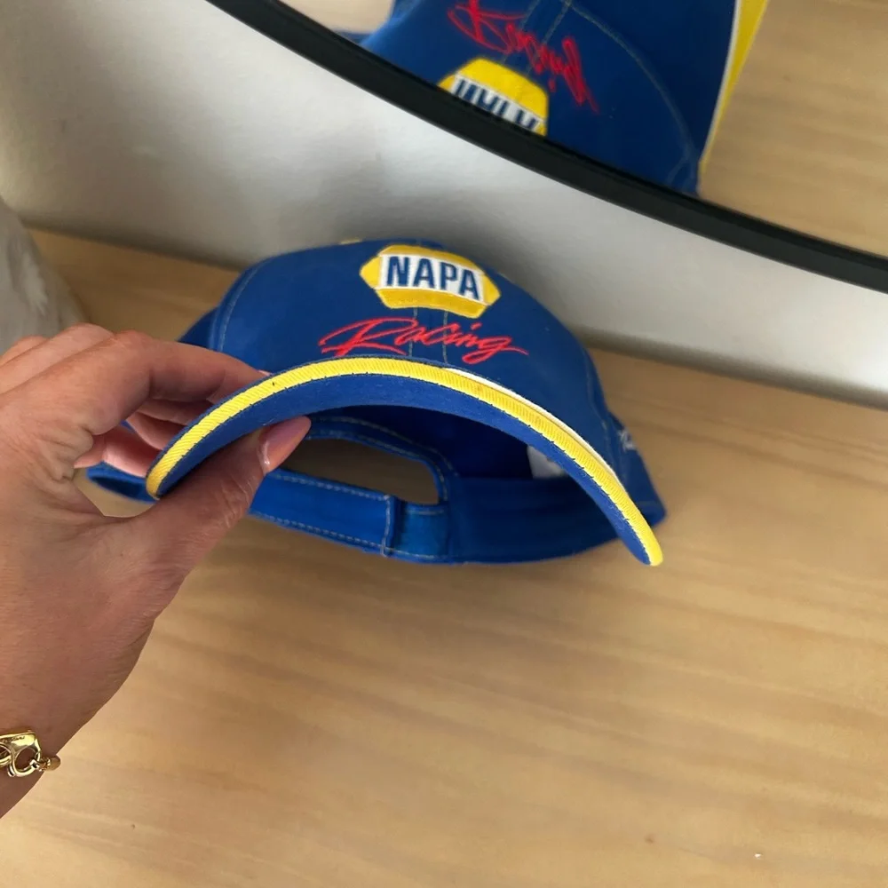 NAPA Racing Blue Yellow Cap NASCAR Ron Capps Martin Truex Jr 56